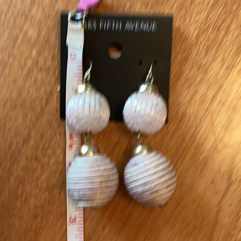 BaubleBar pale pink drop ball earrings. - Picture 5 of 5